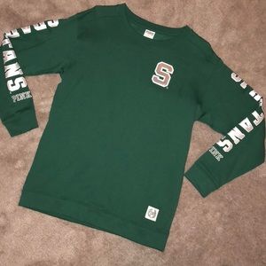PINK Victoria's Secret Tops - VS Pink Michigan State Crewneck PINK Victoria's Secret Tops - VS Pink Michigan State Crewneck